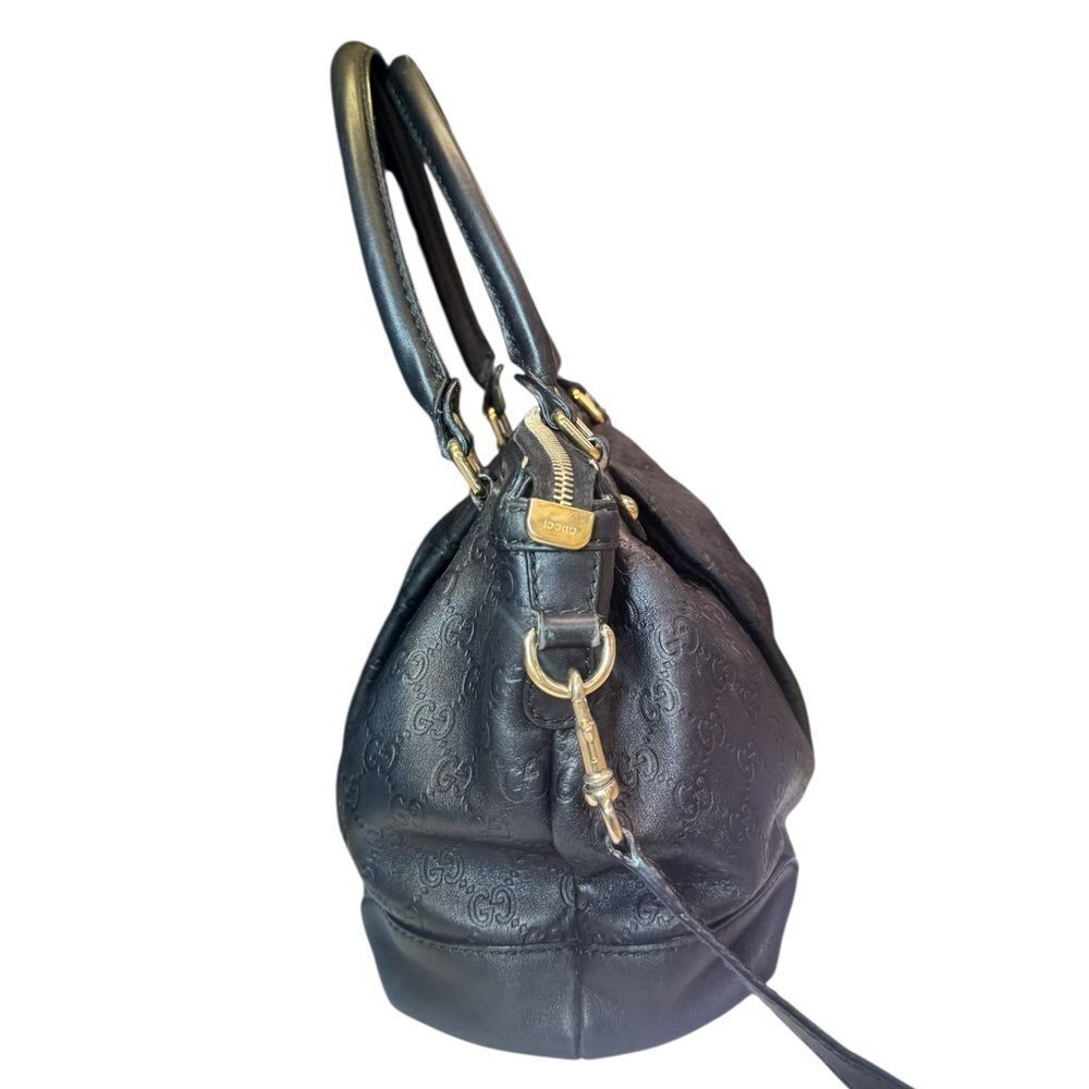 GUCCI Black Guccisima Leather Sukey 2way Satchel Bag Auth - Picture 4 of 16
